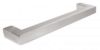 Bar handle, square, 160mm, stainless steel effect