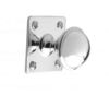Classic Knob, 32mm, with backplate, Solid Brass Nickel Finish