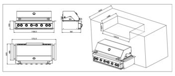 Built-in - Gas grill with 6 burners  