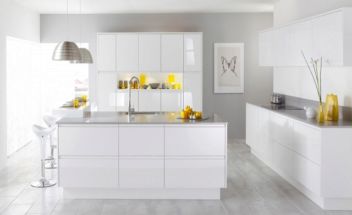 Burbidge Kitchen Doors - Malmo White Gloss