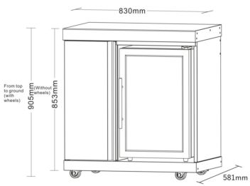 Module with refrigerator and storage cabinet