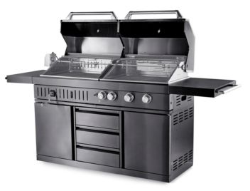 Black Collection - Free-standing Gas and charcoal grill 