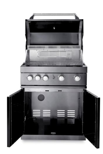 Free-standing gas grill with 4 efficient burners and infrared system 