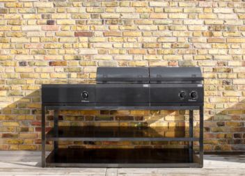 Nordic Line - Integrated gas grill (2 burners) - Black         