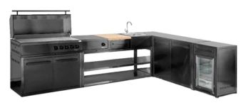 Nordic Line - Integrated gas grill (5 burners) - Black     