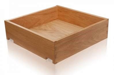 Cutlery Oak Dovetail Drawer Box  - 260mm Depth - Ext. Cabinet width 600mm
